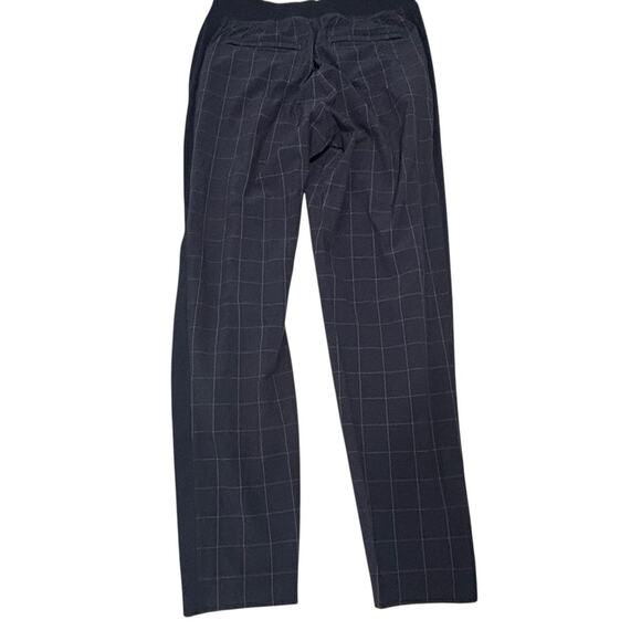 Athleta Brooklyn Textured Ankle Pants Size 4 Navy blue plaid - Picture 5 of 12